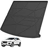 Elsetyler Custom Fit for Cargo Liner 2021-2025 2026 Jaguar F-Pace - Black TPE All Weather Heavy Duty Waterproof Rear Cargo Tray Trunk Floor Mat Protector