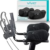Vive Upright Walker Forearm Pads for Seniors (2 Pcs) - Foam Lightweight | Armrest Cover - Stand up, Tall Upwalker Accessories - Soft, Comfortable Rest For Arms, Machine Washable - Nonslip Bottom