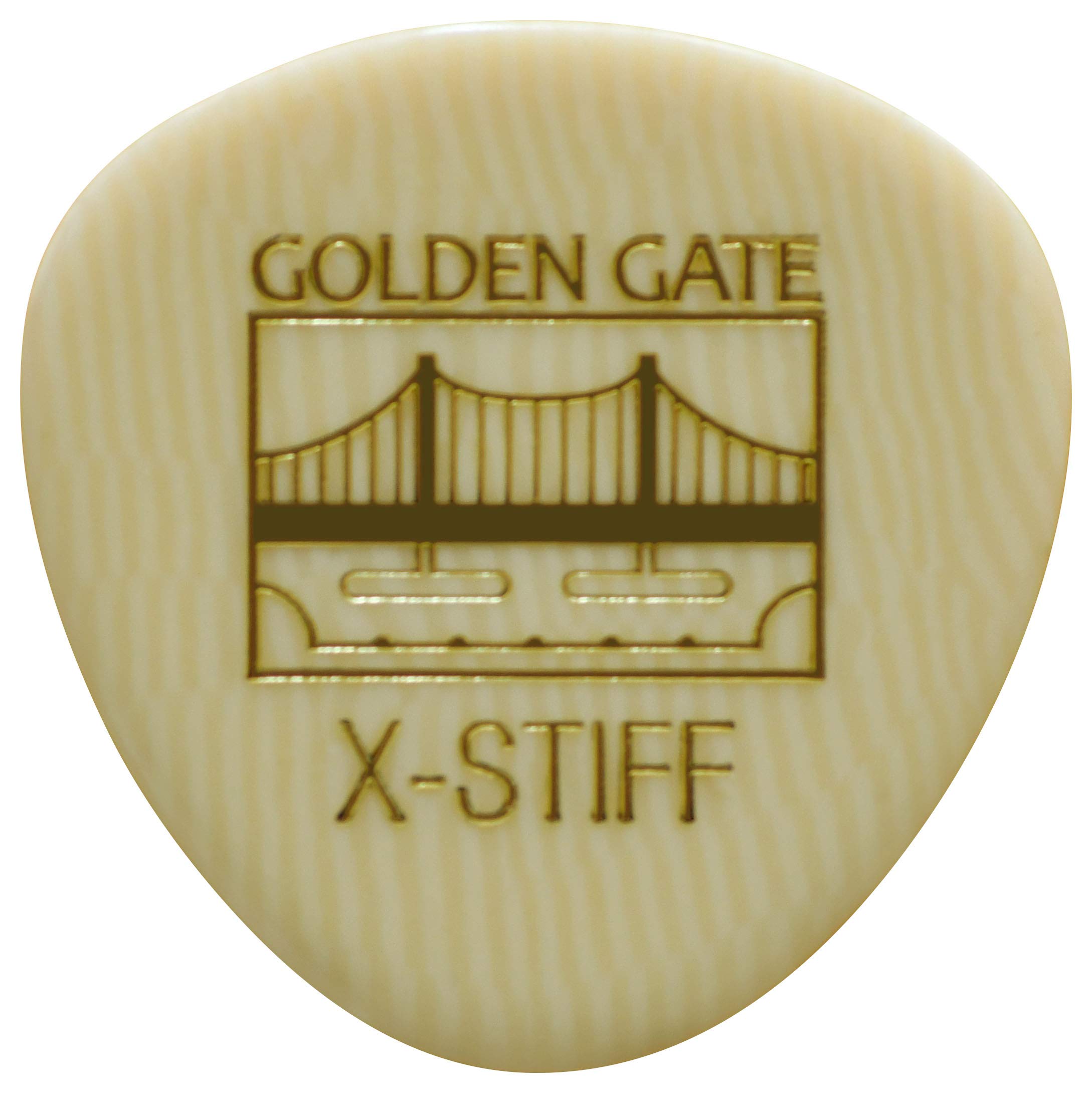 Golden Gate MP-121 Rounded Triangle Shape Guitar Picks, 1.5 mm Thickness, Ivoroid