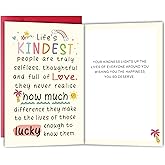 Bewoow Appreciation Card, ‘Life’s Kindest People…’ Heartfelt Thank You Card for Selfless, Thoughtful, Loving Individuals – Perfect for Friends, Mentors, Caregivers, Volunteers, Nurses, Teachers
