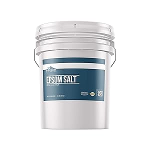 Epsom Salt (5 Gallon (45 lbs.) by Earthborn Elements, Resealable Bucket, Magnesium Sulfate Soaking Solution, All-Natural, Highest Quality & Purity, USP Grade