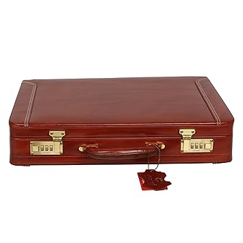 C Comfort Genuine Leather Expandable Office Bag Briefcase