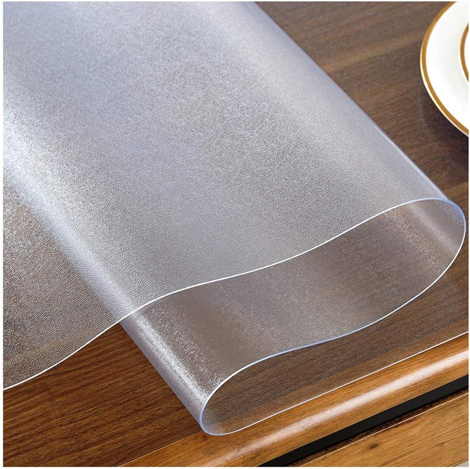 Amazon Com Transparent Tablecloth Kitchen Waterproof Table Mat Frosted Plastic Tablecloth Nightstand Desk Cover 36 Sizes Wuzming Color 2mm Size 75x150cm Home Kitchen