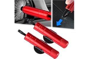 YOUSHEME Breeker Brand Glass Breaker, Safehammer Glass Breaker, Car Emergency 2-in-1 Window Breaker & Seat Belt Cutter, Emergency Escape Tool,Car Window Breaker and Seat Belt Cutter(2pcs red)