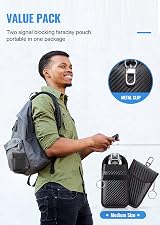 lanpard Faraday Pouch 2 Pack Car Key Signal Blocker RFID Protection view 7