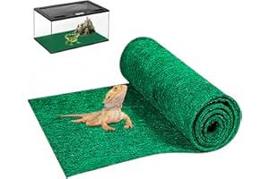 Mechpia 47" x 24" Large Reptile Carpet Terrarium Liner Bedding Reptile Substrate Mat Tank Accessories for Bearded Dragon Snake Lizard Tortoise Leopard Gecko (Green)