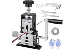 SYKART Manual Wire Stripper Machine, 0.04"-0.98" Wire Stripping Machine, Wire Stripping Tool for 1-25mm Scrap Wire, Drill Powered Hand Crank Wire Stripper Tool for DIY Cable Copper Wire Stripping