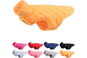 PETPUBGNZS Winter Dog Coat Soft Warm Fleece Puppy Jacket Pet Fall Sweater Comfortable Windproof Doggy Vest Big Dog Clothes for Small Medium Large Dogs Cats Girl Boy (Yellow,Medium)