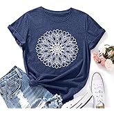 Flower Tshirts Shirts for Women Cute Dandelion Tshirt Casual Short Sleeve Wildflower Floral Heart Print Graphic Tee Tops