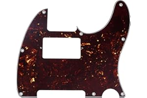 Musiclily 8 Hole Humbucker Tele Pickguard HH TL Guitar Pick Guard Scratch Plate for Fender American/Mexican Standard Tele Guitar Electric Guitar,4ply Tortoise Shell