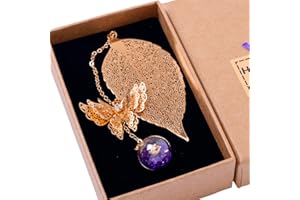 Toirxarn Metal Leaf Bookmark Birthday Gift Teachers Women & Mothers Day Butterfly Book Mark for Book Lover Librarian Readers 