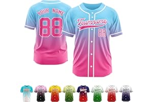 Custom Fashion Gradient Baseball Jersey,Personalized Baseball Shirts,Personalized Name Number Logo for for Men Youth Women