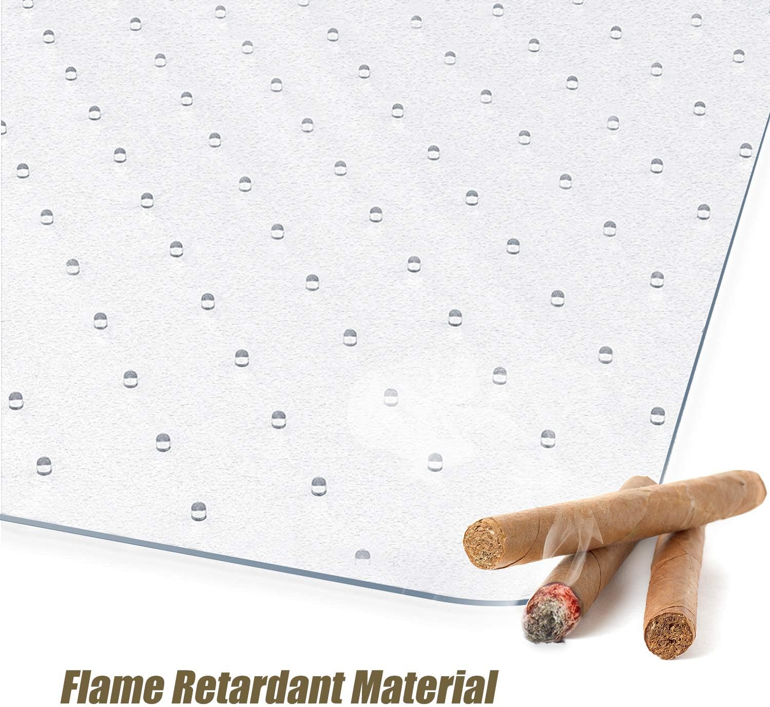 Kuyal Office Chair Mat for Carpets,Transparent Thick and Sturdy Highly Premium Quality Floor Mats for Low, Standard and No Pile Carpeted Floors, with Studs (30" X 48" Rectangle): Kitchen & Dining