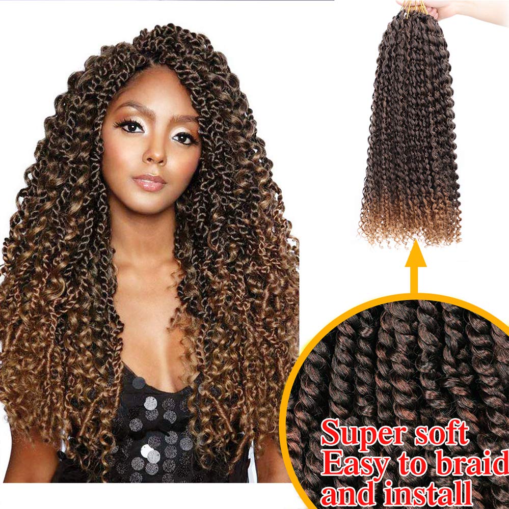Passion Twist Hair Water Wave Crochet Braids Hair Goddess Locs Free Synthetic Fiber Natural Hair Super Soft Lightweight Natural Passion Twist Braids