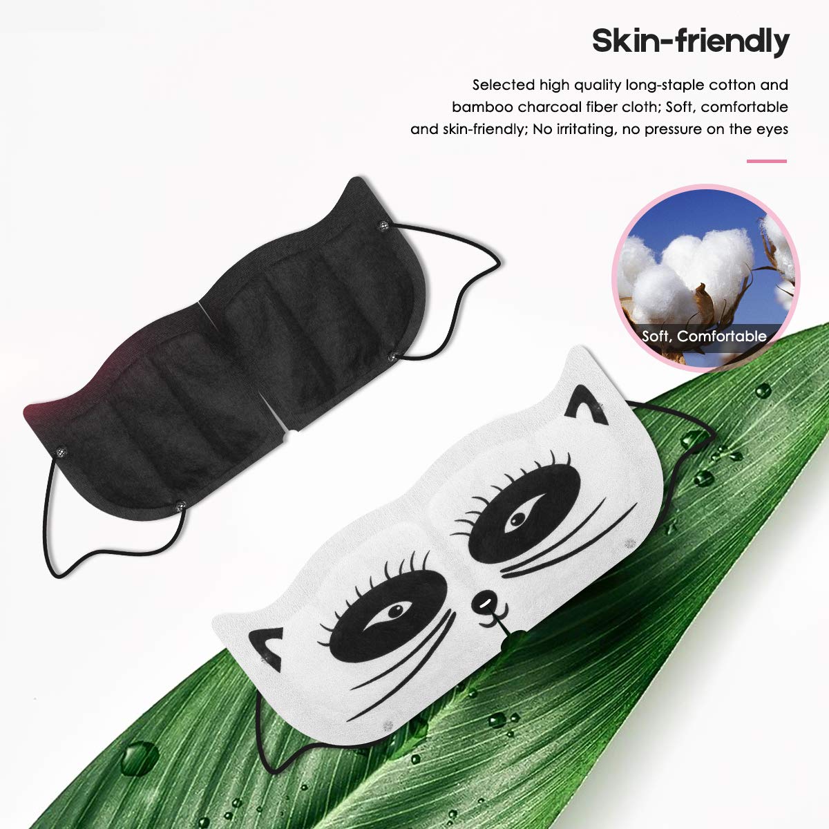 Moist Heat Eye Compress | Steam Eye Mask for Dry Eyes, Help Sleep, Blackout, Breathable, Relieves Eyestrain Fatigue Dryness Soreness, Men Women, 20 Sheets