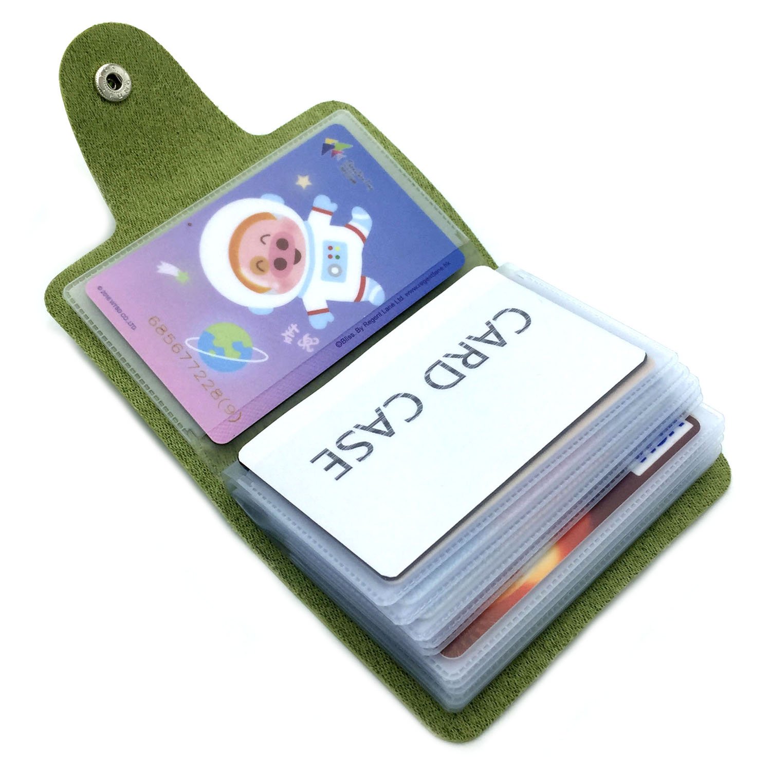 caacoo 9 Colours Credit Card Holder for Women Men Bank Card Holder Card Case - 24 Card Slots (Green)(Size: One Size) — image 1