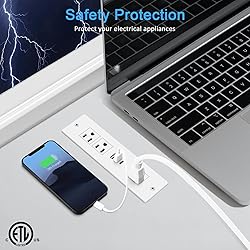 HEZI Recessed Power Strip, Furniture Drawer Outlet