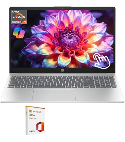 Amazon.com: HP 15.6 inch FHD IPS Touch Laptop, AMD Ryzen 7 7730U