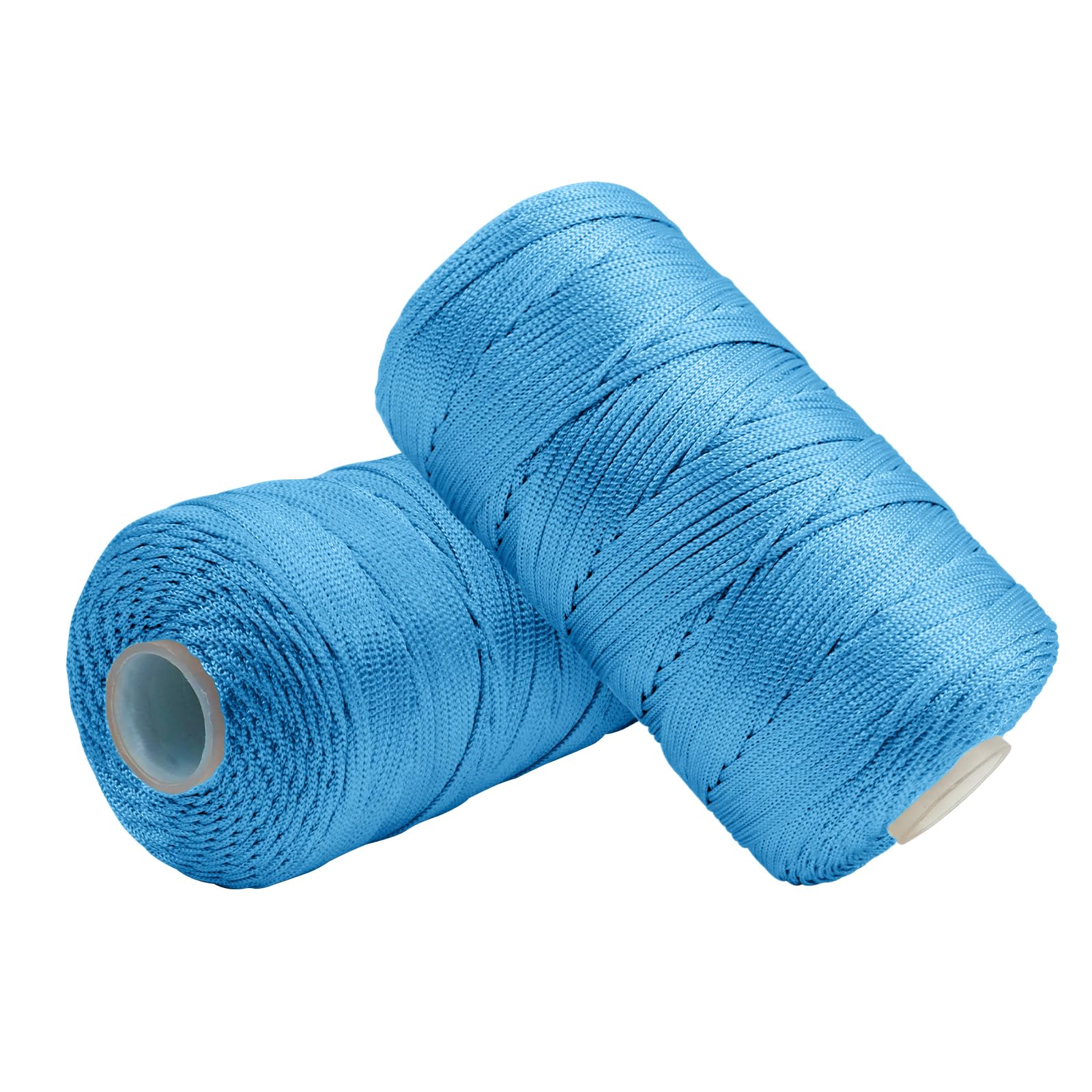 Uiopa Macrame Cord 1.5mm x 400m, Nylon Macrame Yarn for Crochet and Knitting, Sky Blue Crochet Yarn for Wall Hangings, Dream Catchers, Jewelry Making, DIY Craft Project