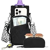 AGLOD Water Bottle Carrier Bag with Strap, Water Bottle Holder Crossbody Bags for Women Men for Walking, Hiking,Cycling