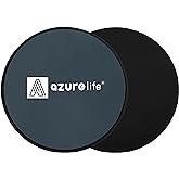 A AZURELIFE Exercise Core Sliders, Dual Sided Exercise Gliding Discs Use on Carpet or Hardwood Floors, Light and Portable, Perfect for Abdominal&Core Workouts
