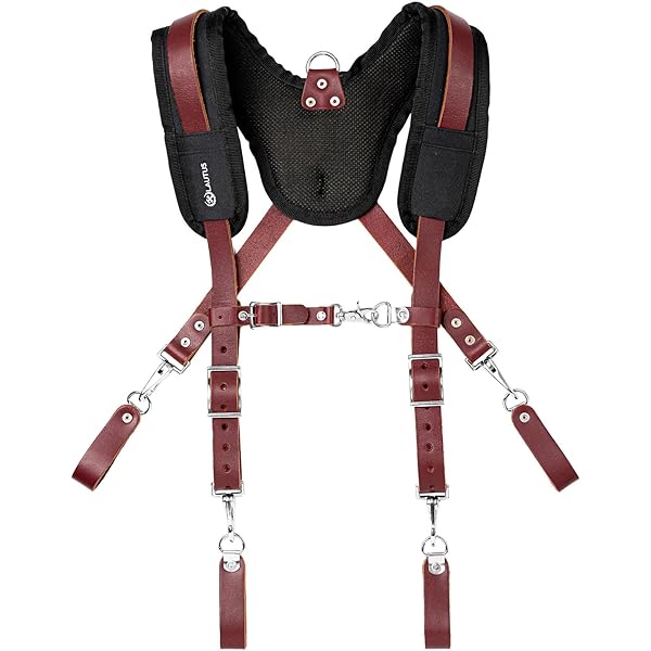 HoldUp 1211XG Black 1 1/2" Suspenders In X-back With USA Patented No Slip Gold Clips Leather