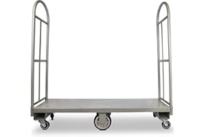 CLODEGS Heavy Duty, Narrow Aisle U-Boat Platform Truck Dolly, 16x60 Steel Deck, 2000 Lbs. Capacity