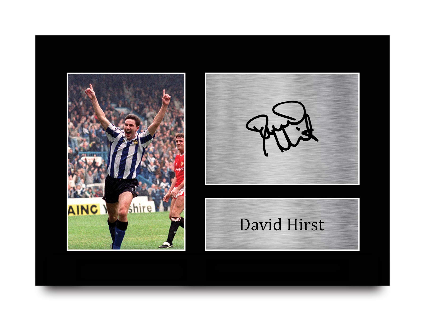 HWC Trading A4 David Hirst Sheffield Wednesday Gifts Printed Signed Autograph Picture for Football Fans and Supporters