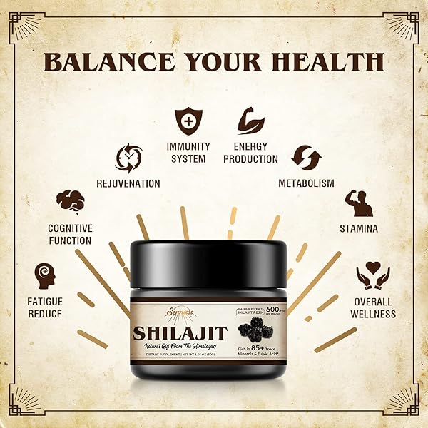 SHILAJIT PURE HIMALAYAN ORGANIC SHILAJIT RESIN – 600MG MAXIMUM POTENCY NATURAL ORGANIC SHILAJIT RESIN WITH 85+ TRACE MINERALS & FULVIC ACID FOR ENERGY, IMMUNE SUPPORT, 30 GRAMS (4 PACK)