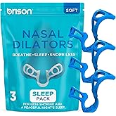 Brison Nasal Dilators for Breathing and Sleeping - 3 Pack Anti Snoring Nose Vents Opener for Better Breathing Sleeping and Activity Improves Airflow - Soft