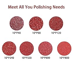 Akjwp 70PCS Sanding Discs 5 Inch 8 Holes and Loop