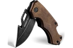 MOSSY OAK Mini Folding Pocket Knife, Stainless Steel Drop Point Blade - EDC Multi-tool with Bottle Opener and Glass Breaker