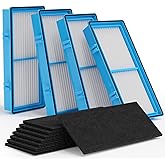 Leemone Aer1 Filter Replacement for Holmes Air Puri-fiers, HAPF30AT(4 True HEPA Filters + 8 Carbon Booster Filters), 12 pack