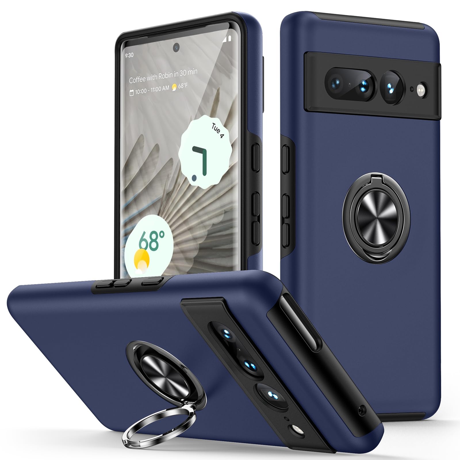 KOVASIA for Google Pixel 7 Pro Case with Kickstand, Military Grade Shockproof Case for Pixel 7 Pro, Support Magnetic Car Mount, Anti-Scratch Protective Phone Case for Google 7 Pro, Blue