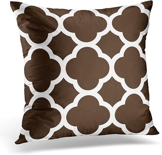 Amazon Com Torass Throw Pillow Cover Chocolate Brown And White
