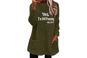 Rajonn Yes Im Still Freezing Me 24/7 Sweatshirt Womens Fleece Lined Pullover Long Sleeve Winter Warm Crewneck Sweatshirts