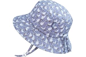 Jan & Jul Baby Toddler Kids' Grow-with-Me Sun-Hat UPF 50+ Cotton Bucket, with Large Brim