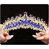 Yheahin Vintage Crystal Wedding Tiara for Women Gold Silver Rhinestone Queen Crown Headband Princess Crown Headpieces Bridal Birthday Prom Costume Party Hair Accessories