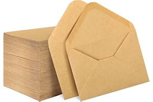 JOYBERG 150 Pack Gift Card Envelopes, 4" x 2.75" Mini Envelopes, Brown Kraft Business Card Envelopes, Small Envelopes for Holidays, Weddings, Baby Showers, Birthdays Banquets