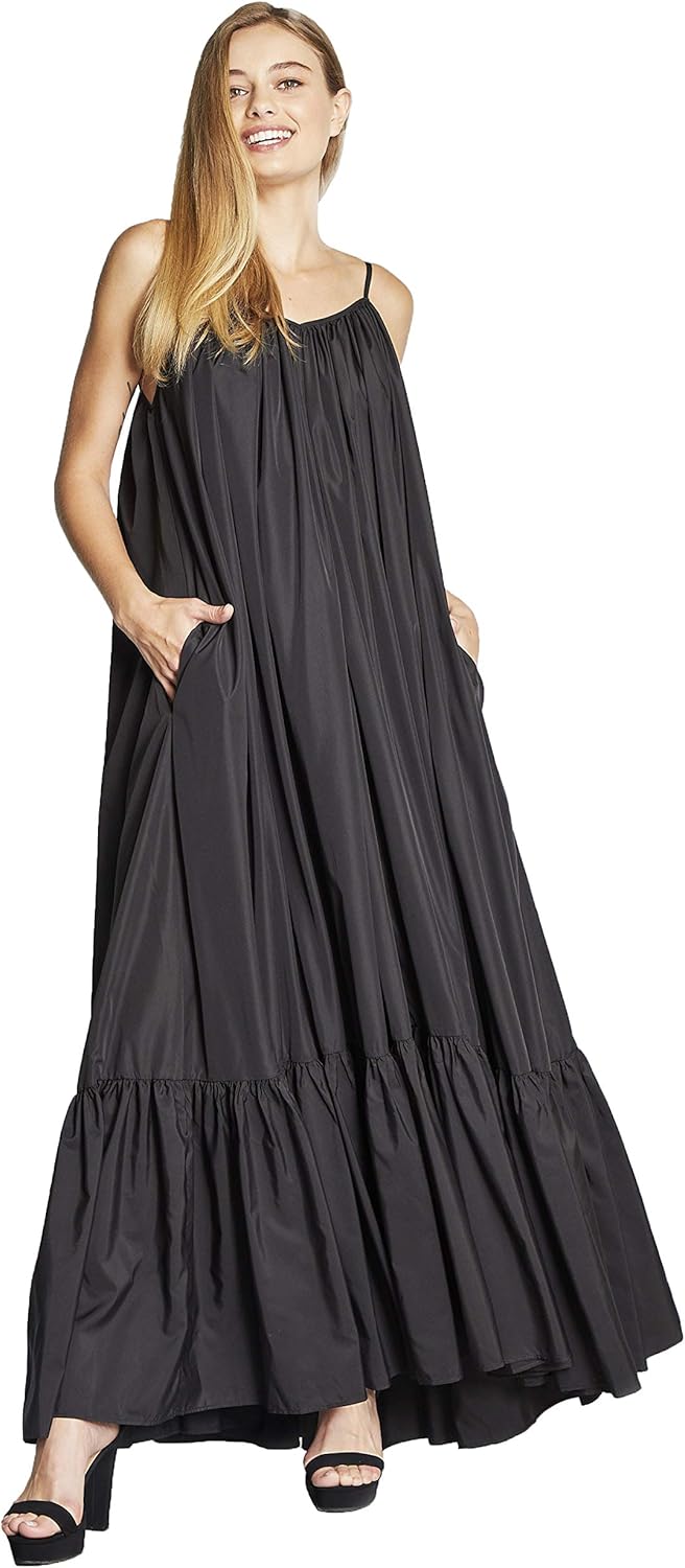 spaghetti strap flowy dress