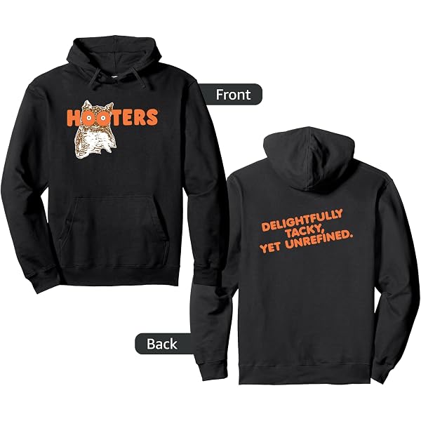 Amazon.com: Hooters Throwback Logo Front and Back Wing Restaurant