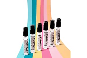 HOKO Perfume Sample Set – 6 (2ml Each) Designer Scents Inspired Extrait de Parfum Samples | Long-Lasting, 30% Oil, Vegan, Skin Safe | Travel Size for Men & Women | Try Before You Buy Fragrance Set