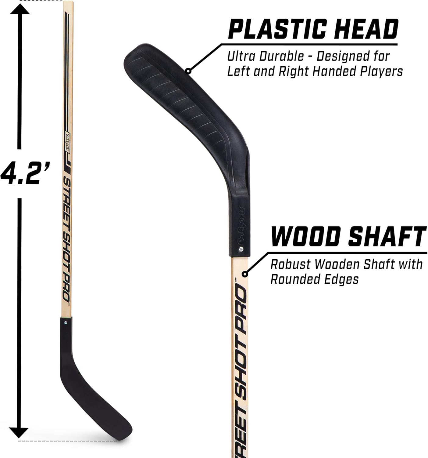 GoSports Hockey Street Set - Includes Pop-Up Goal and 2 Hockey Sticks with 2 Hockey Street Balls : Sports & Outdoors