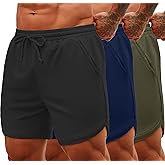 COOFANDY Mens 2 Pack Gym Workout Shorts Muscle Fit Lightweight Training Pants Bodybuilding Sports Jogger with Pockets