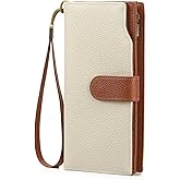 GAEKEAO Womens Wallets Large Capacity Leather Card Holder RFID Blocking Wristlet Clutch Long Travel Ladies Purse