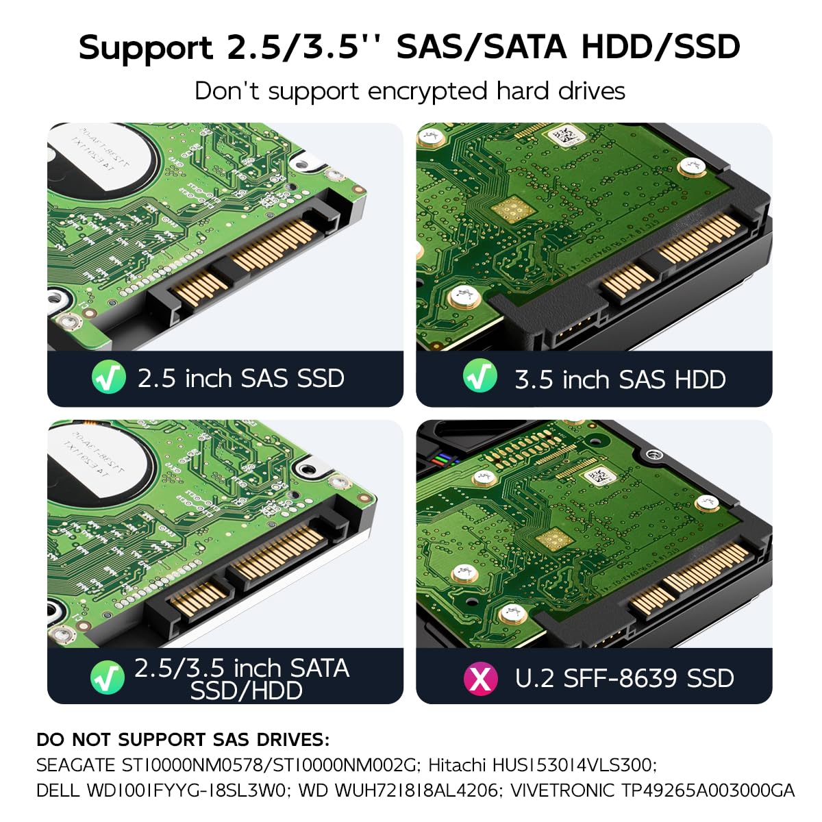 Mua MAIWO SAS to USB 3.0 Adapter, SAS SATA Hard Drive Enclosure Reader ...