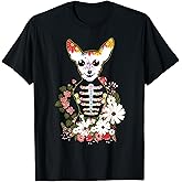 Souls Day Muertos Day Of Dead Chihuahua Dog Sugar Skull T-Shirt