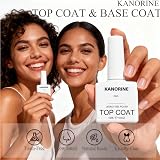 Kanorine Glossy Top Coat and Base Coat Gel Nail Polish Set 15ml x2 view 9