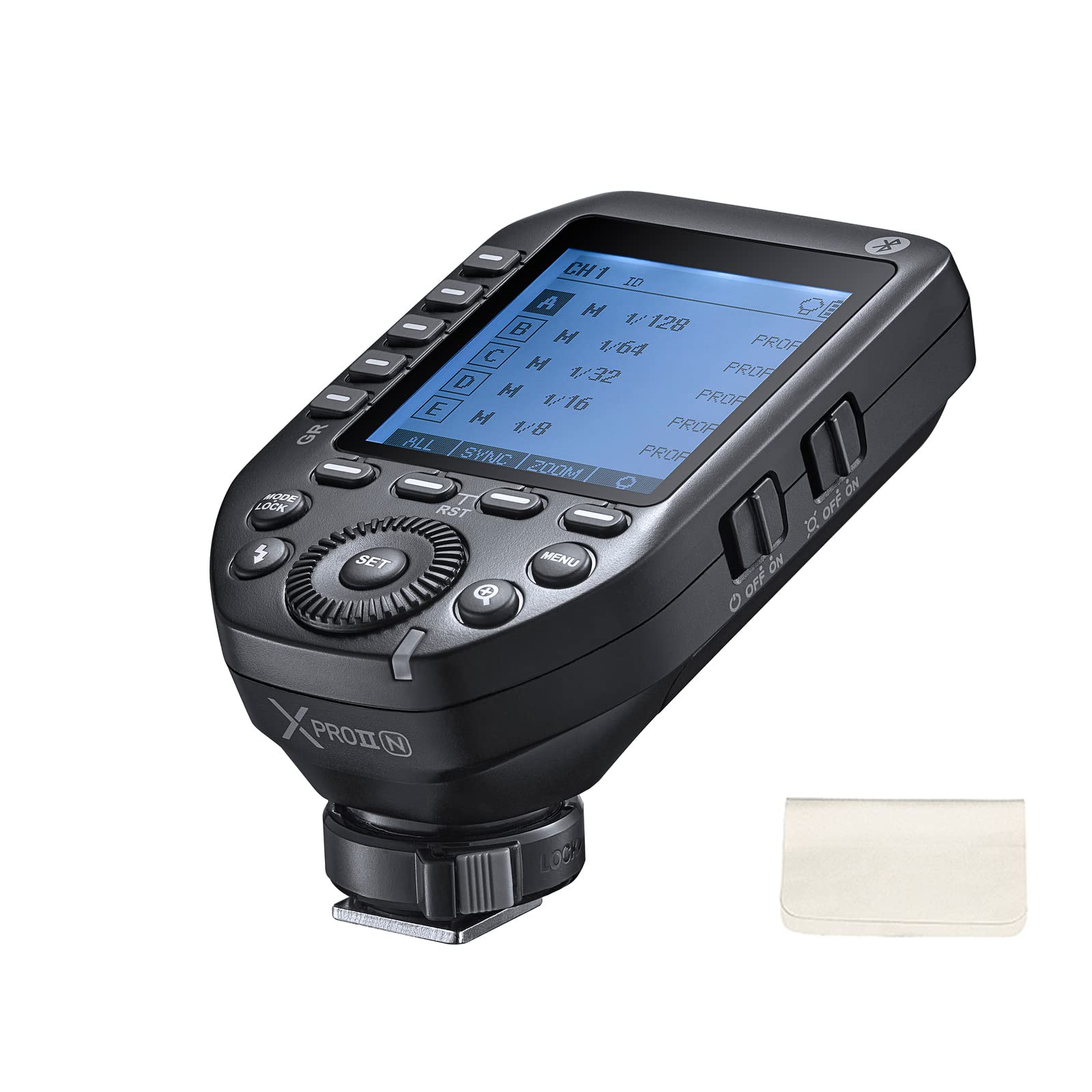 Godox XProII-N Wireless Flash Trigger for Nikon Camera, 1/8000s HSS TTL Conversion, Manual TCM Function, Large LCD Screen, Flash Transmitter, Compatible with D800, D750, D610, D7100, D5300, D3100