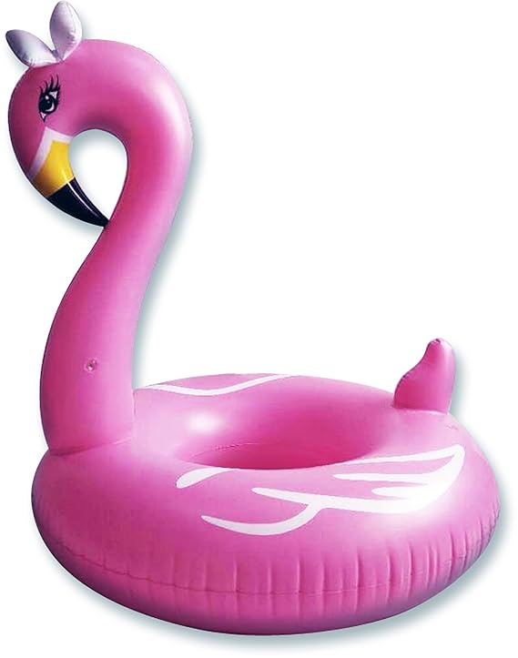 Aufblasbarer Flamingo Schwimmring Luftmatratzen. Aufblasbarer Riesiger Flamingo Pool Floß Durch (120cm)